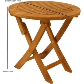 DEGAMO Beistelltisch Ø 48 x 45 cm Braun