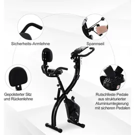 Homcom 2in1 Heimtrainer schwarz