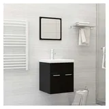 vidaXL Badmöbel-Set 2-tlg. Schwarz