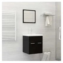 vidaXL Badmöbel-Set 2-tlg. Schwarz