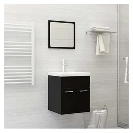 vidaXL Badmöbel-Set 2-tlg. Schwarz