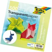 Folia Faltblätter Transparentpapier 20 x 20 cm 500 Blatt mehrfarbig