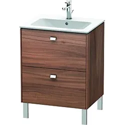 Duravit Brioso Waschtischunterbau BR440101079 620x479mm, Nussbaum Natur/Chrom, 2 Auszüge