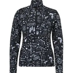 KRIMSON KLOVER Damen Pullover Graffiti Top, Schwarz, XL