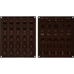 SHIBBY Pralinenform Silikon-Pralinenformen – Silikonform (BPA-frei) für Schokolade 1x Multiform