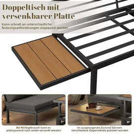 XDOVET Gartenlounge-Set 7-tlg. Grau