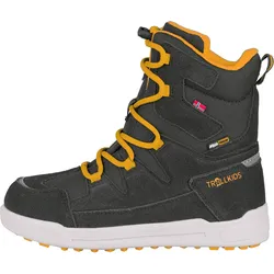 Kinder Stiefel FINNMARK Anthrazit/goldenes Gelb grau|orange 30 (UK 11C)