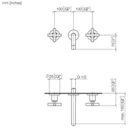 Dornbracht Tara. 160 Zweihandmischer (36707892-08)