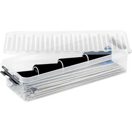 SUNWARE Q-Line Aufbewahrungsbox 49 x 19 x 11 cm 7-tlg. transparent/silber