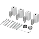 luxebath Halterung für Badheizkörper Weiß Montagematerial Befestigung Satz