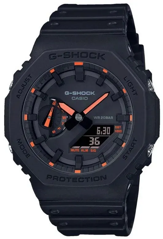CASIO G-SHOCK Digitaluhr Casio G-Shock GA-2100-1A4ER (Navy / Orange)