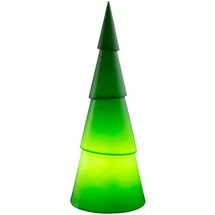 8 seasons DESIGN LED Weihnachtsbaum rund 75 cm Kunststoff wetterfest inkl. Leuchtmittel grün