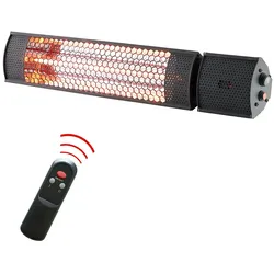 Starlyf Radiant Heater, elektrischer Terrassenstrahler, Wandheizstrahler, 2000 Watt, wetterfest, Halogen, Infrarot, Heizung,  2000 Watt, schwarz