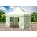 Faltpavillon Faltzelt Pavillon 3x3 Beige Gartenzelt Klappzelt Wasserdicht