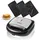 OZAVO Sandwichmaker 3-in-1 Sandwichmaker - Sandwiches, Waffeln, und Paninis, Antihaftbeschichtete, austauschbare Platten, 750W