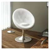vidaXL Cocktailsessel Kunstleder 61 x 93 x 61 cm Weiß