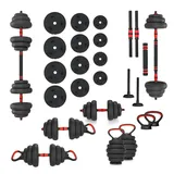 HMS Sgn120 Pro Set 6in1 Gewichtsset 20 kg schwarz/rot