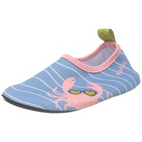Playshoes Unisex Kinder Barfuß-Schuhe, Blau Pink Krebs, 20/21