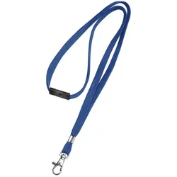Veloflex Textilband für Namensschilder Karabinerhaken Stoff blau VE=5x10 Stück