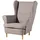 Massivmoebel24 Ohrensessel 71x74x105 taupe SCANDI #110