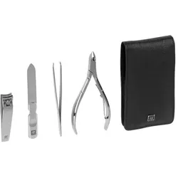 Zwilling Maniküre Pediküre Set 4tlg. mit Nagelknipser, Leder