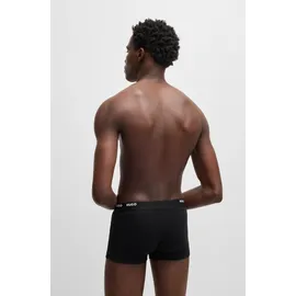Hugo Trunk HUGO UNDERWEAR "TRUNK FIVE PACK", Herren, Gr. M (50), 5 Stk., schwarz (schwarz001), Jersey, Obermaterial: 95% Baumwolle, 5% Elasthan, körpernah, Unterhosen, mit HUGO Logoschriftzug am Bund