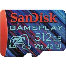 SanDisk 512 Go Gameplay, carte microSD, pour Jeu sur Smartphone/Console Portable, jusqu'à 190 Mo/s, pour Jeu avec graphique AAA-/3D-/VR- sophistiqués, vidéos 4K-UHD-Video A2, V30, U3)