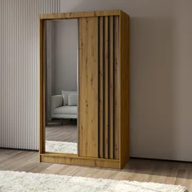 masseno Schwebetürenschrank NELVIA 120 x 216 x 61 cm Eiche Artisan