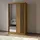 masseno Schwebetürenschrank NELVIA 120 x 216 x 61 cm Eiche Artisan