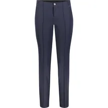 MAC Damen-Hose Slim Fit Anna Zip New in Dunkelblau-D38 / L28
