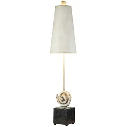 Licht-Erlebnisse Tischleuchte XANRA Creme-Weiß, Stahl, Harz, Pergament, 1x E27 bis 60W LE121439