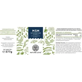 Nature Love MSM 2000 Tabletten 365 St.