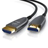 Primewire Ultra HD HDMI 2.0b Glasfaserkabel 3-fach geschirmt 4K / Full HD / 3D / ARC / High Speed mit Ethernet - 30m