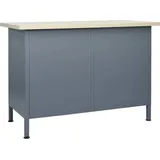 vidaXL Werkbank Schwarz 120x60x85 cm Stahl