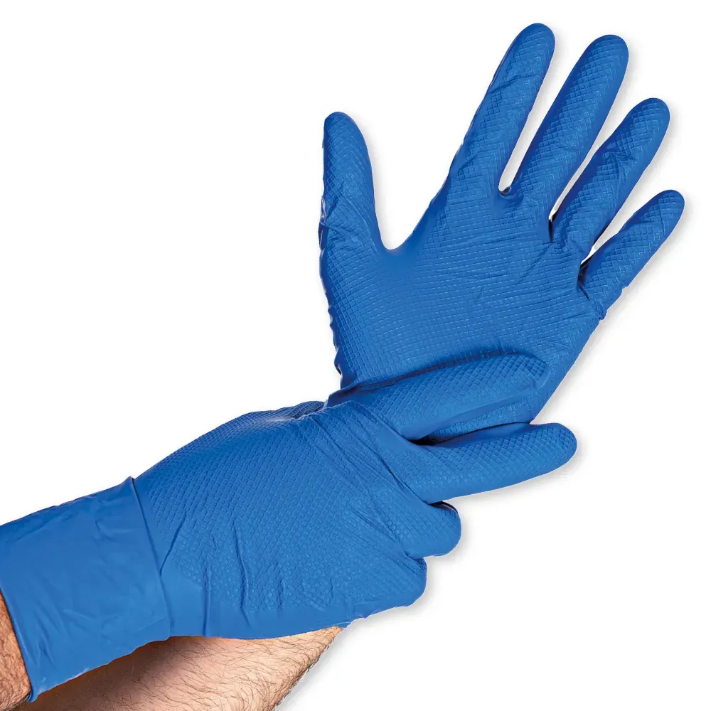 Hygostar Power Grip Long Nitrilhandschuhe blau puderfrei, VE 500 Stück 9/L