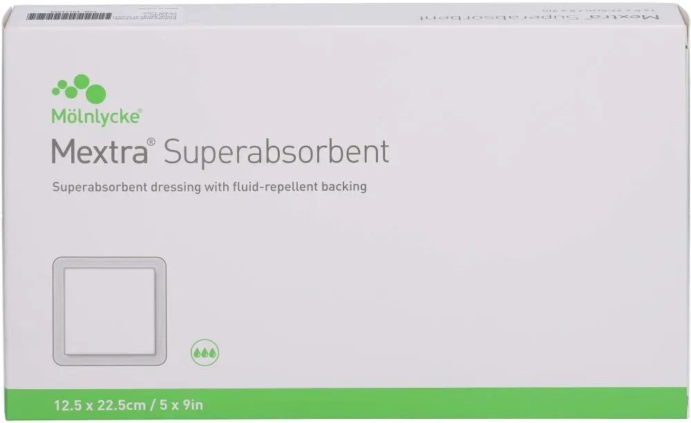 MEXTRA Superabsorbent Verband 12,5x22,5 cm 10 St