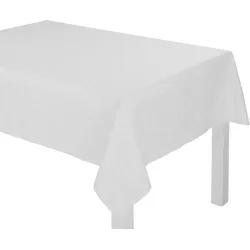 Tischdecke WIRTH "Westport" Gr. 4, weiß, B:190cm L:130cm, Polyester, Tischdecken, Made in Germany, Jacquard Dekostoff, Blatt-Design, Pflegeleicht