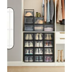 SONGMICS Schuhbox Schuhbox (18 St), faltbar, bis Größe 44 oder 46