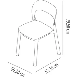 Resol garbar ONA Stuhl Indoor, Outdoor Set 4 Schokolade - Schokolade