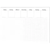 RNK RNK-Verlag Schreibtischunterlage Office - liniert & kariert weiß Papier 48,0 x 33,0 cm, 30 Blatt