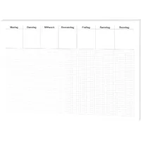 RNK RNK-Verlag Schreibtischunterlage Office - liniert & kariert weiß Papier 48,0 x 33,0 cm, 30 Blatt