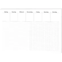 RNK RNK-Verlag Schreibtischunterlage Office - liniert & kariert weiß Papier 48,0 x 33,0 cm, 30 Blatt