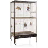 Montana Cages | Voliere, Käfig, Vogelvoliere Happy Home Choco-Vanilla 99B | ca. 99 x 71 x 170 cm