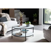 SalesFever Couchtisch, Tischplatten in Marmoroptik schwarz/weiß