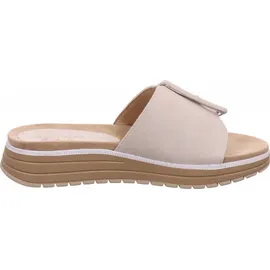 Marco Tozzi Damen Pantoletten mit Klettverschluss Bequem, Beige 39 EU