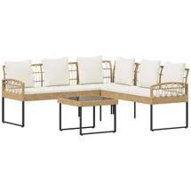 vidaXL Garten-Lounge-Set 2-tlg. beige