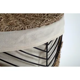 Locker Wäschekorb Wäschekorb, (1 St.) H: 50 cm beige Aufbewahrung Ordnung Wohnaccessoires
