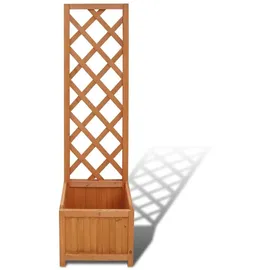 vidaXL Pflanzkübel mit Rankhilfe 40 x 30 x 135 cm Braun
