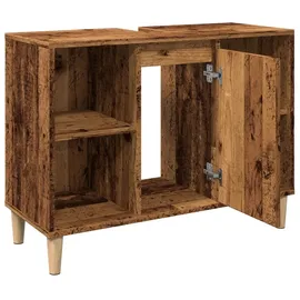 vidaXL Badschrank Altholz-Optik 80x33x60 cm Holzwerkstoff