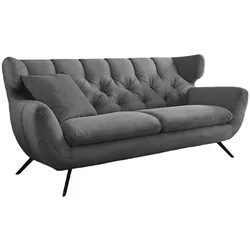 KAWOLA Sofa CHARME 3-Sitzer Cord grau